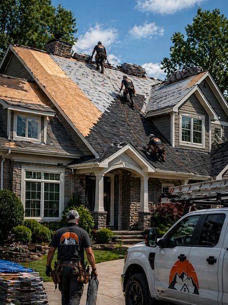 Northridge Roofing crew replacing a residential roof in Utah