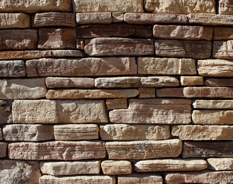 Stacked stone exterior finish detail